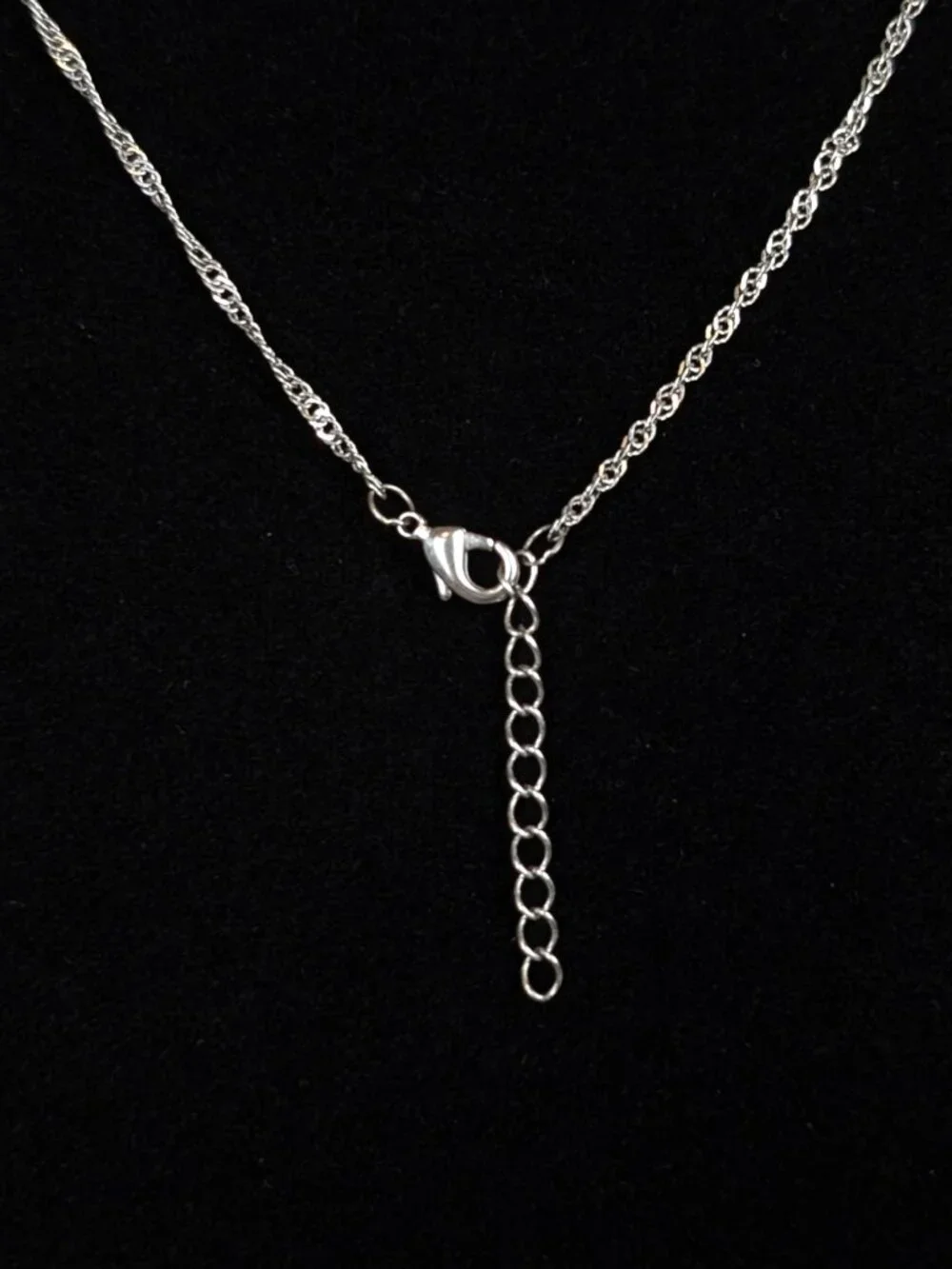Silver Tone Angular Rope Chain Necklace - Picture 4 of 5